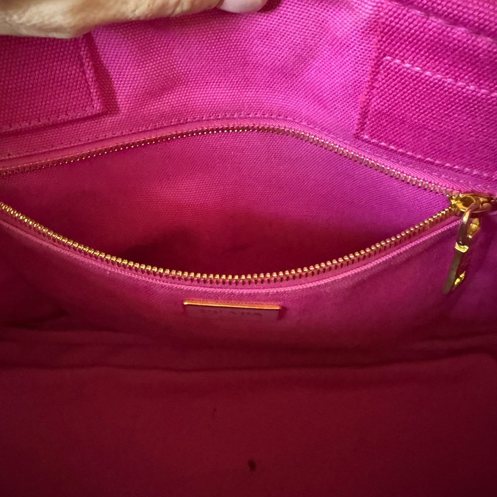 💯 AUTHENTIC PRADA CANAPA Fuchsia Hot Pink Tote Bag. Extra Large - Picture 16 of 16
